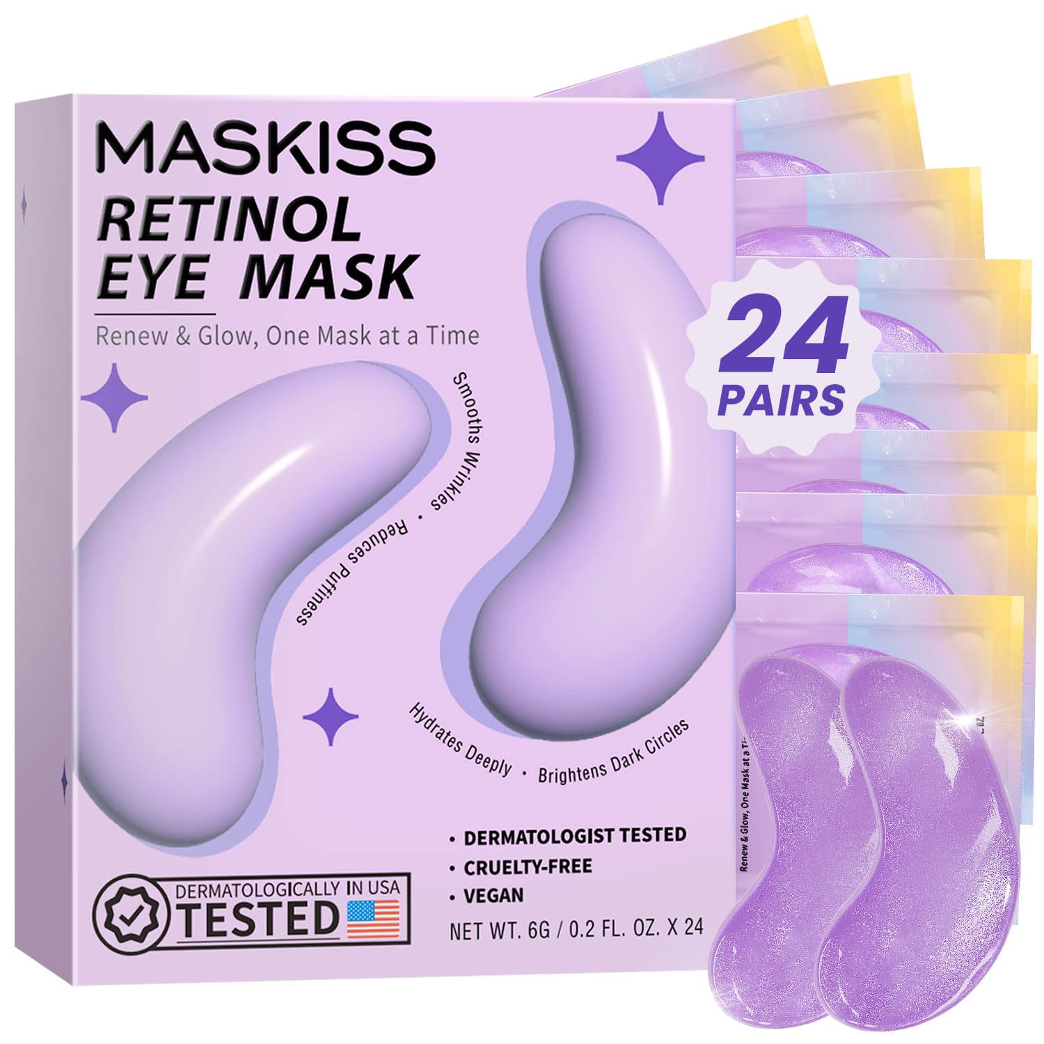 Maskiss Under Eye Patches Variety Pack (48 Pairs), Eye Masks for - Maskiss