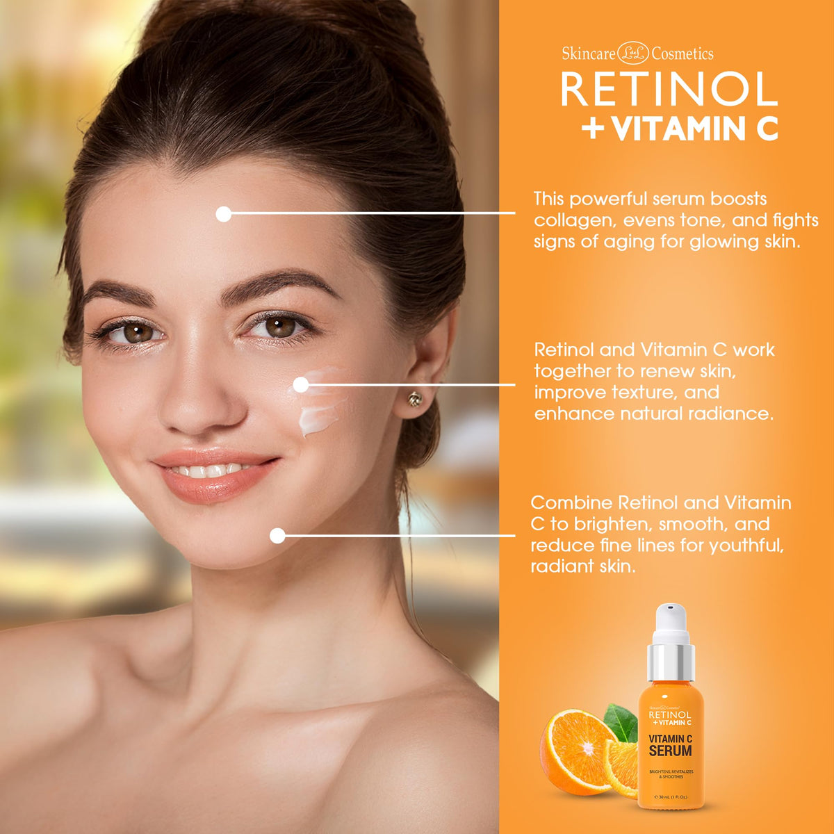 LIVAURA Retinol Vitamin C Face Serum - Retinol Official Imagery - 4