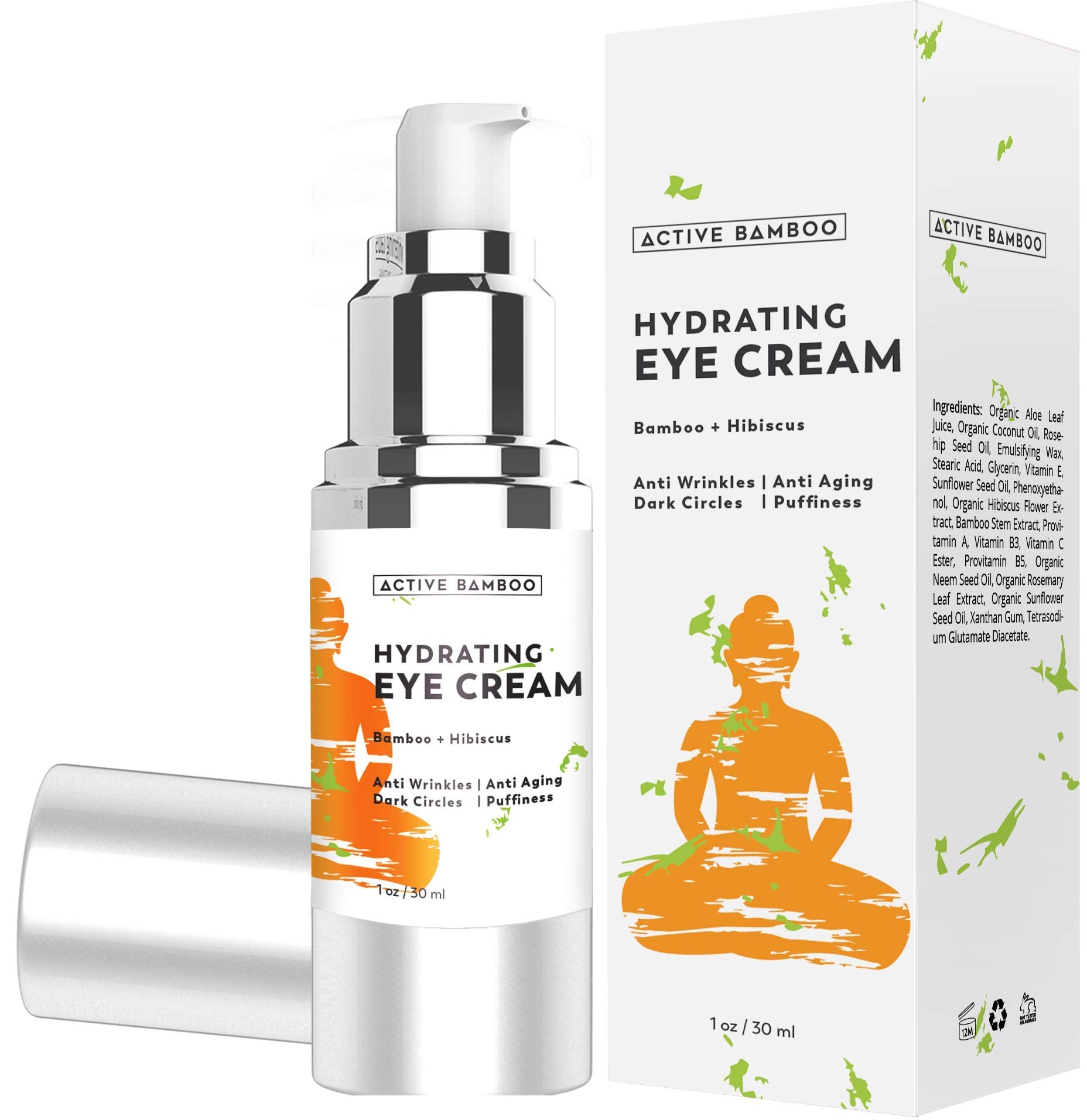 Anti Aging Eye Cream Dark Circles Wrinkles Eye Bags Fine Lines - Active Bamboo