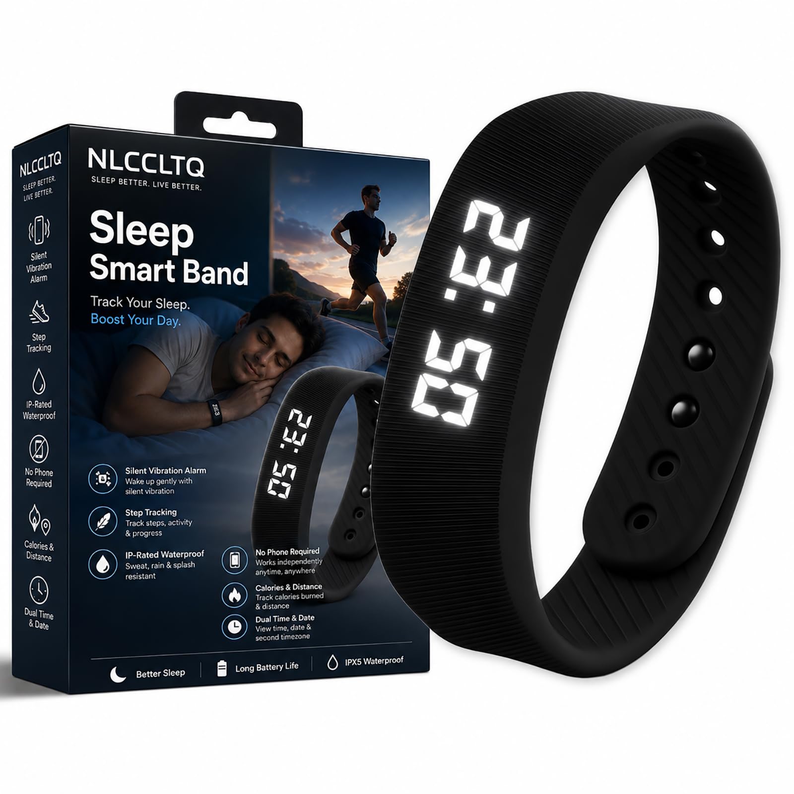 NLCCLTQ Effective Alarm Clocks for Deep Sleepers Extremely Vibrating W - View 1