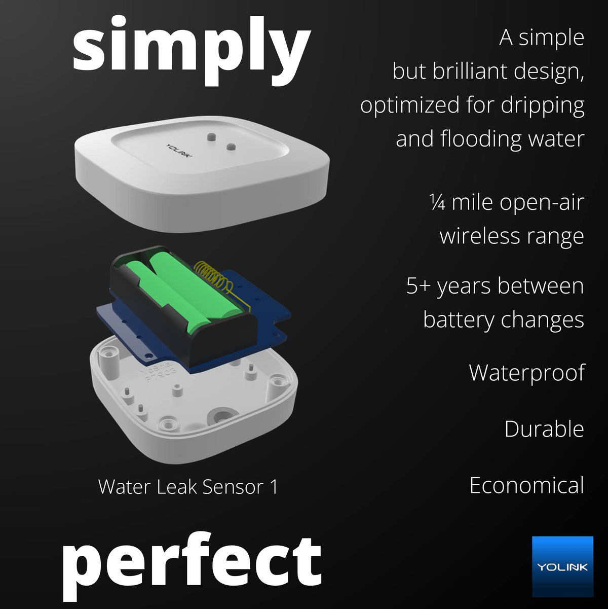 YoLink Water Leak Sensor 1 Kit 2 Pack Hub - YoLink Official Imagery - 8