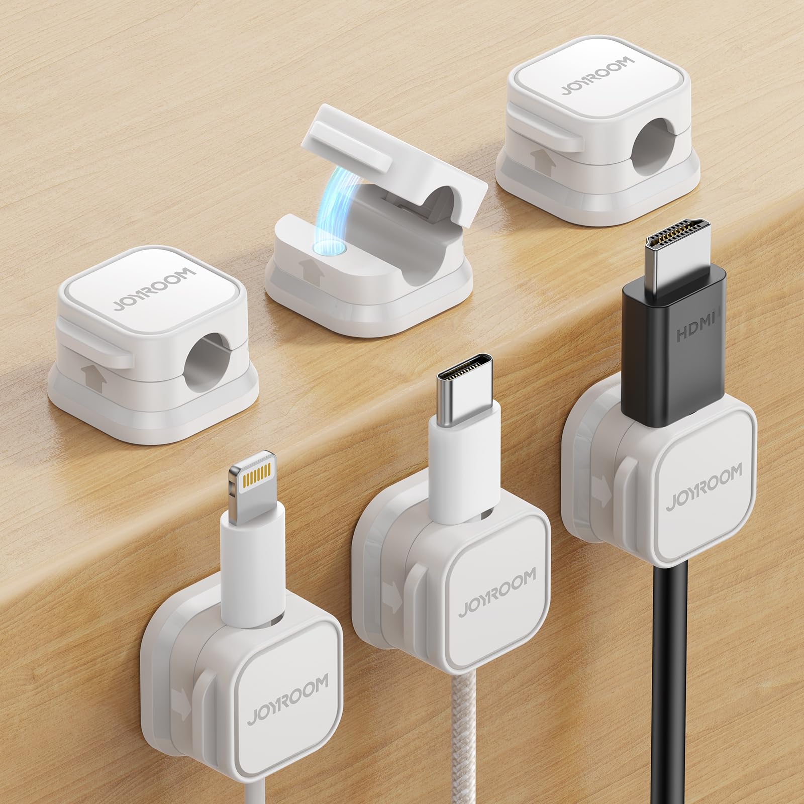 JOYROOM 9 Pack Magnetic Cable Clips, Cord Organizer Adhesive Wire - JOYROOM Official Product View 9