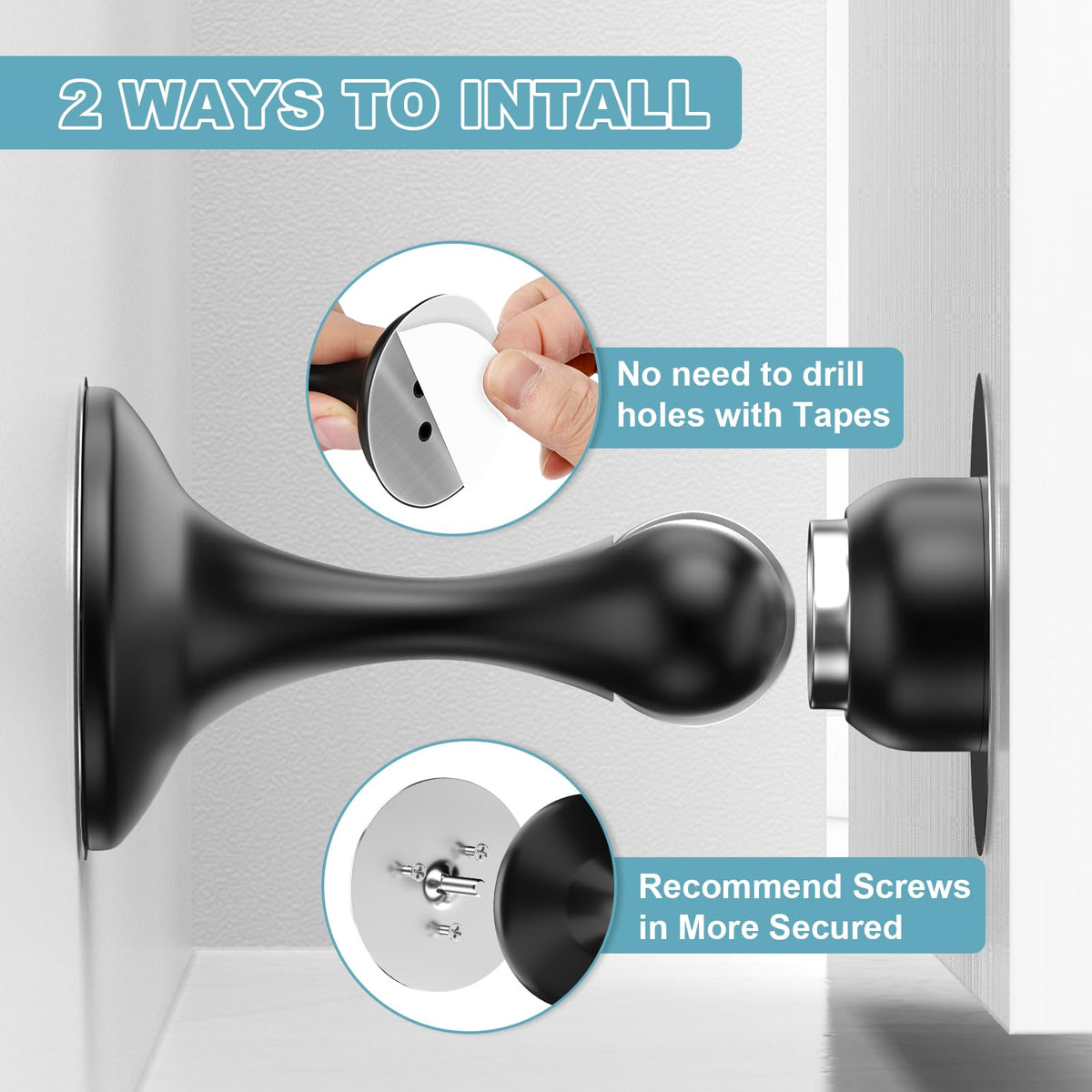 8 Pack Magnetic Door Stoppers Stainless Steel Door Stops for - Profasion Official Imagery - 5