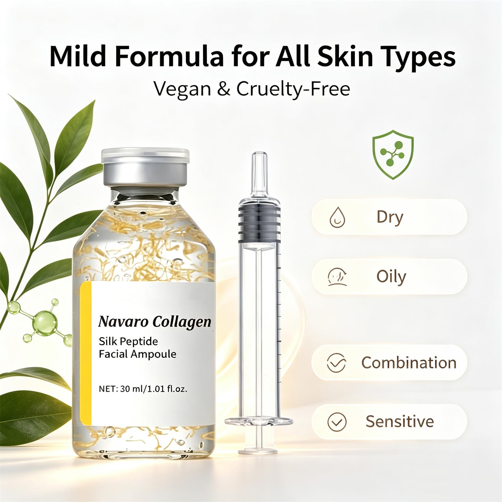 Navaro Peptide Deep Collagen Lifting Ampoule, Advanced Silk - Navaro Collagen