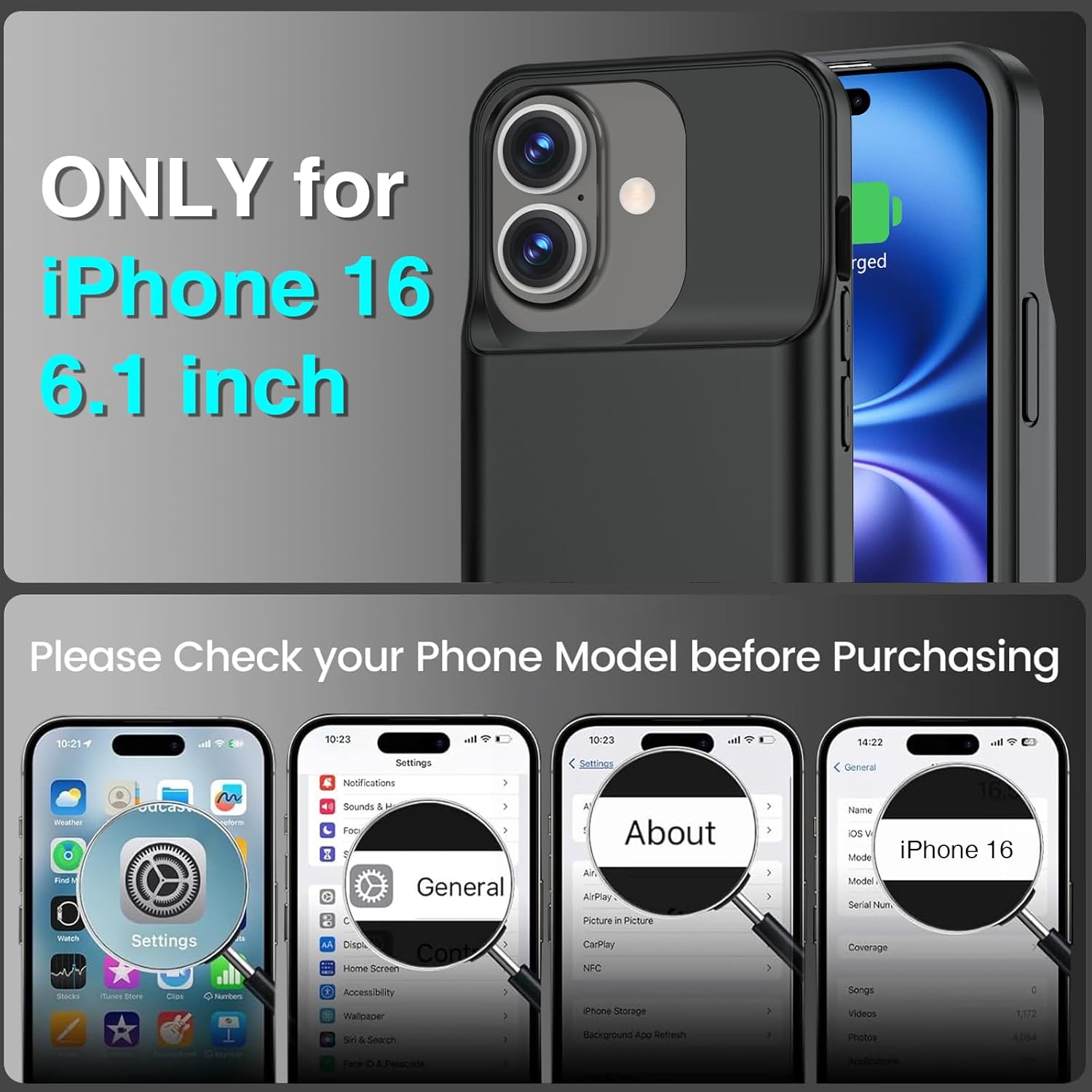 BOPPS iPhone 16 battery case with stand support and CarPlay compatibility, featuring a sleek design and protective build.