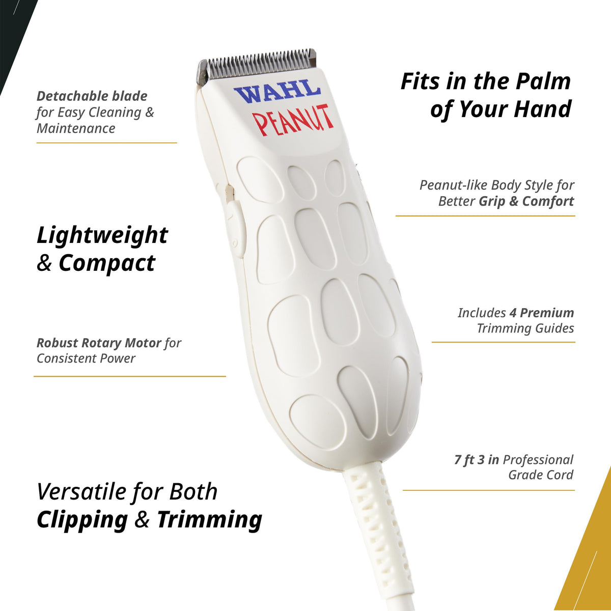 Wahl Professional White Peanut Clipper Trimmer Powerful - Wahl Professional Official Imagery - 5
