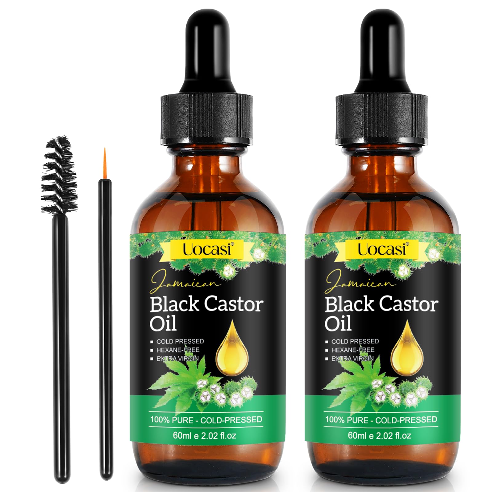 Uocasi Jamaican Black Castor Oil - & 100% Pure and Organic & Cold Pressed - Uocasi Official Product View 1
