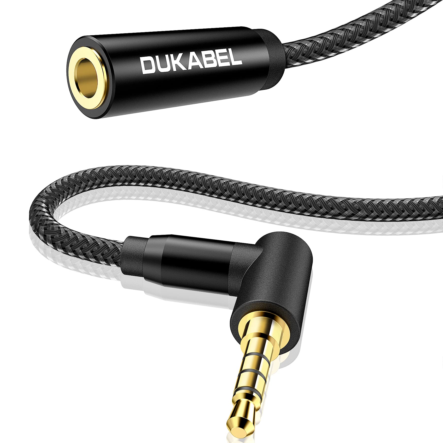 DUKABEL Headphone Extension Cords, TRRS Right-Angle 3.5mm Extende by DUKABEL - Angle View 2