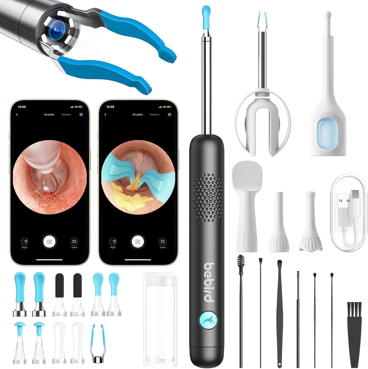 BEBIRD R1 Ultra Ear Wax Removal Tweezers 1296P HD Ear Camera - BEBIRD Official Imagery - 2