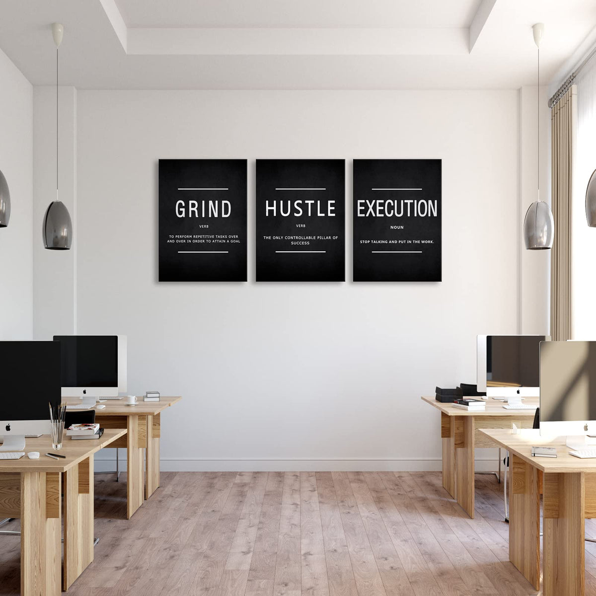 BWSPACE Motivational Wall Decor Grind Hustle Execution Wall - BWSPACE Official Imagery - 4