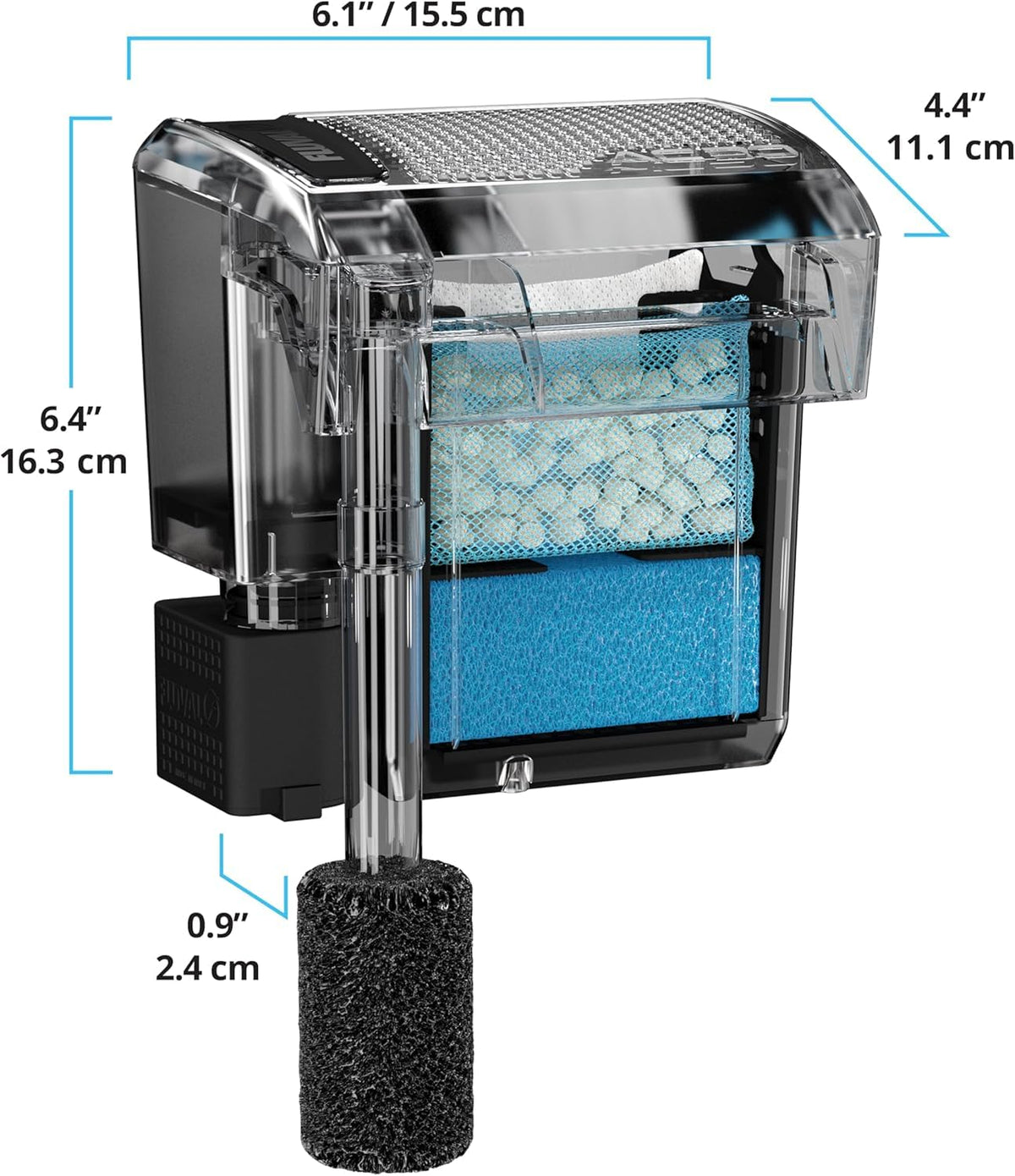 AquaClear 30 Power Filter Fish Tank Filter for 10 to 30 - Fluval Official Imagery - 3