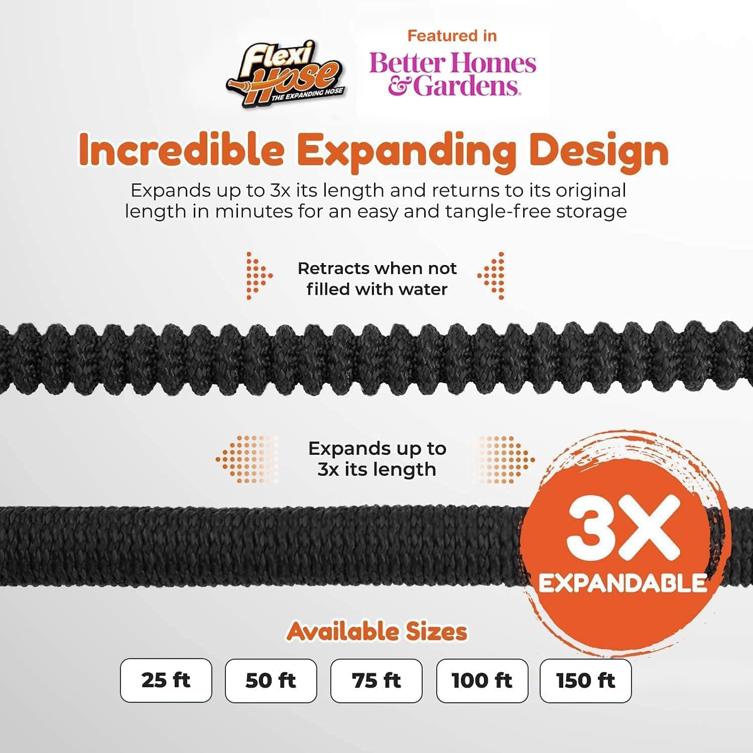 Flexi Hose with 8 Function Nozzle, 100FT - Lightweight Expandable - Flexi Hose Official Product View 2