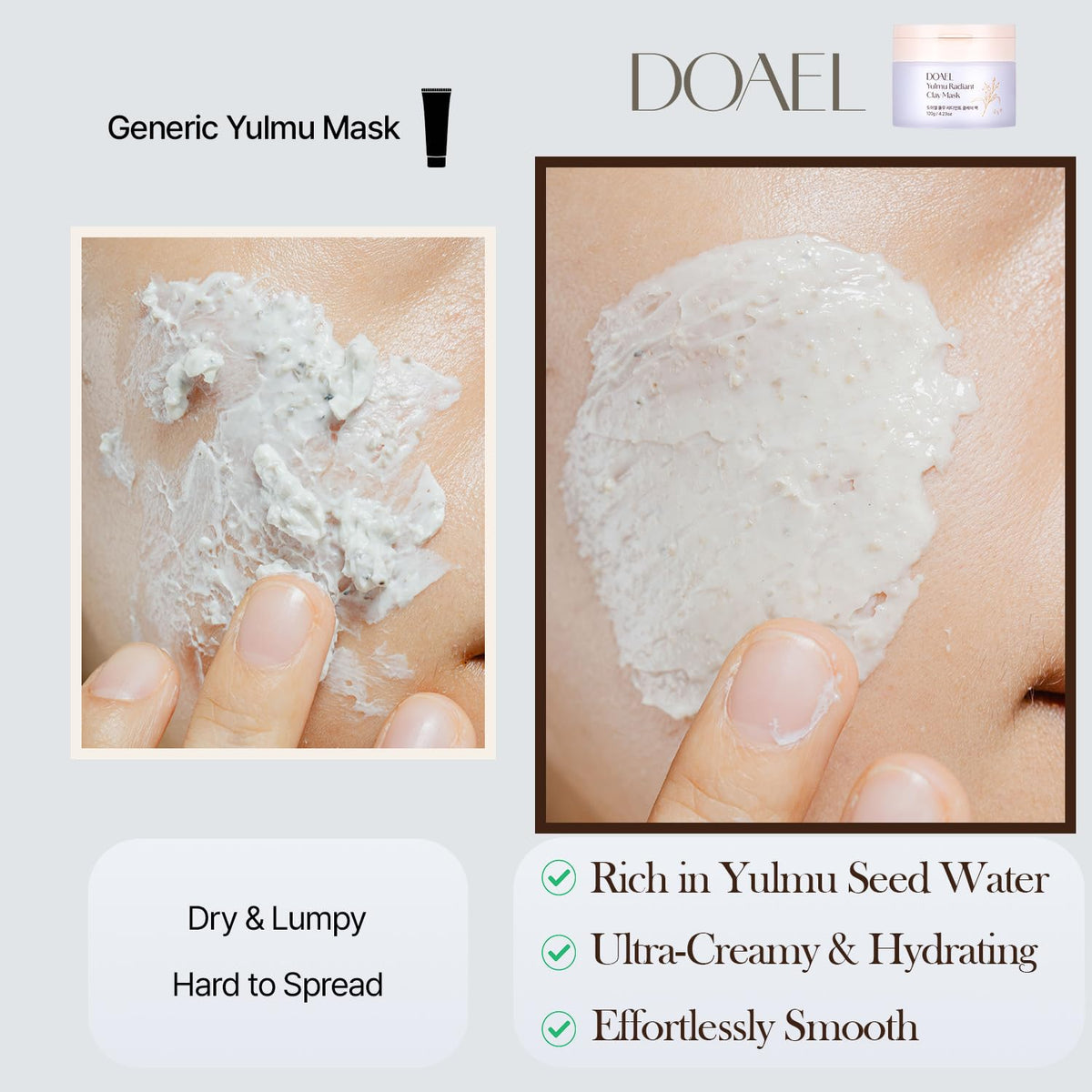 Yulmu Radiant Clay Mask 120g 4 23 oz Coix Seed Grain Removes - DOAEL Official Imagery - 5