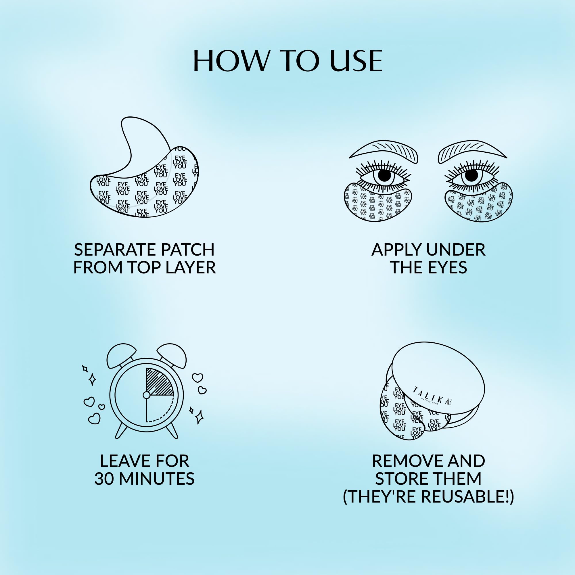 TALIKA Eye Therapy Instant Smoothing Eye Masks for Dark Circles and Puffy Eyes -Reusable Under Eye Patches For Immediate Effect, 6 pairs with travel case - Talika Official Product View 9