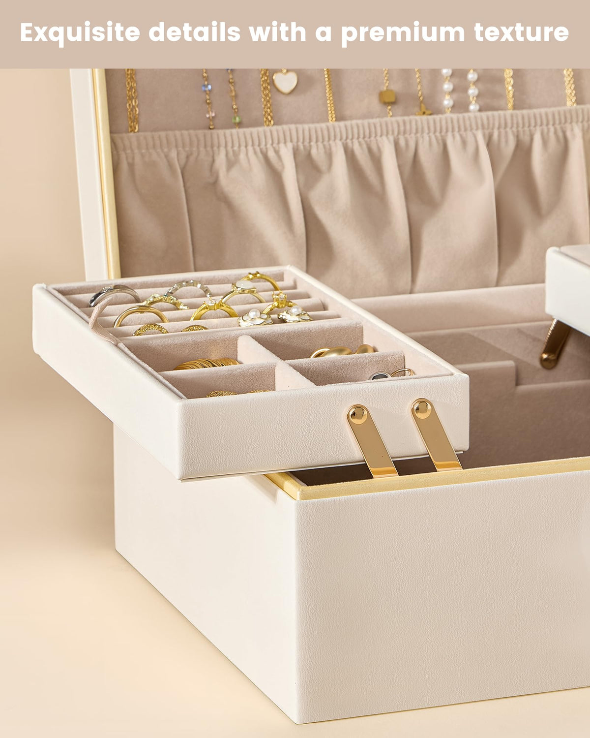 Lolalet Jewelry Box for Women Girls 2 Layer Jewelry - Lolalet Official Imagery - 6