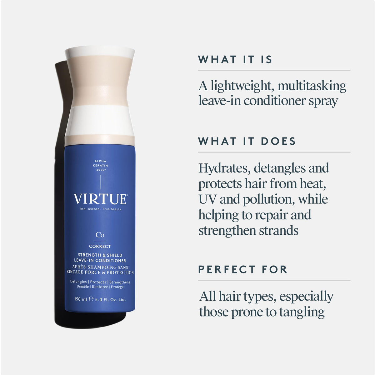 VIRTUE Correct Strength Shield Leave In Conditioner Spray 5 - VIRTUE Official Imagery - 3