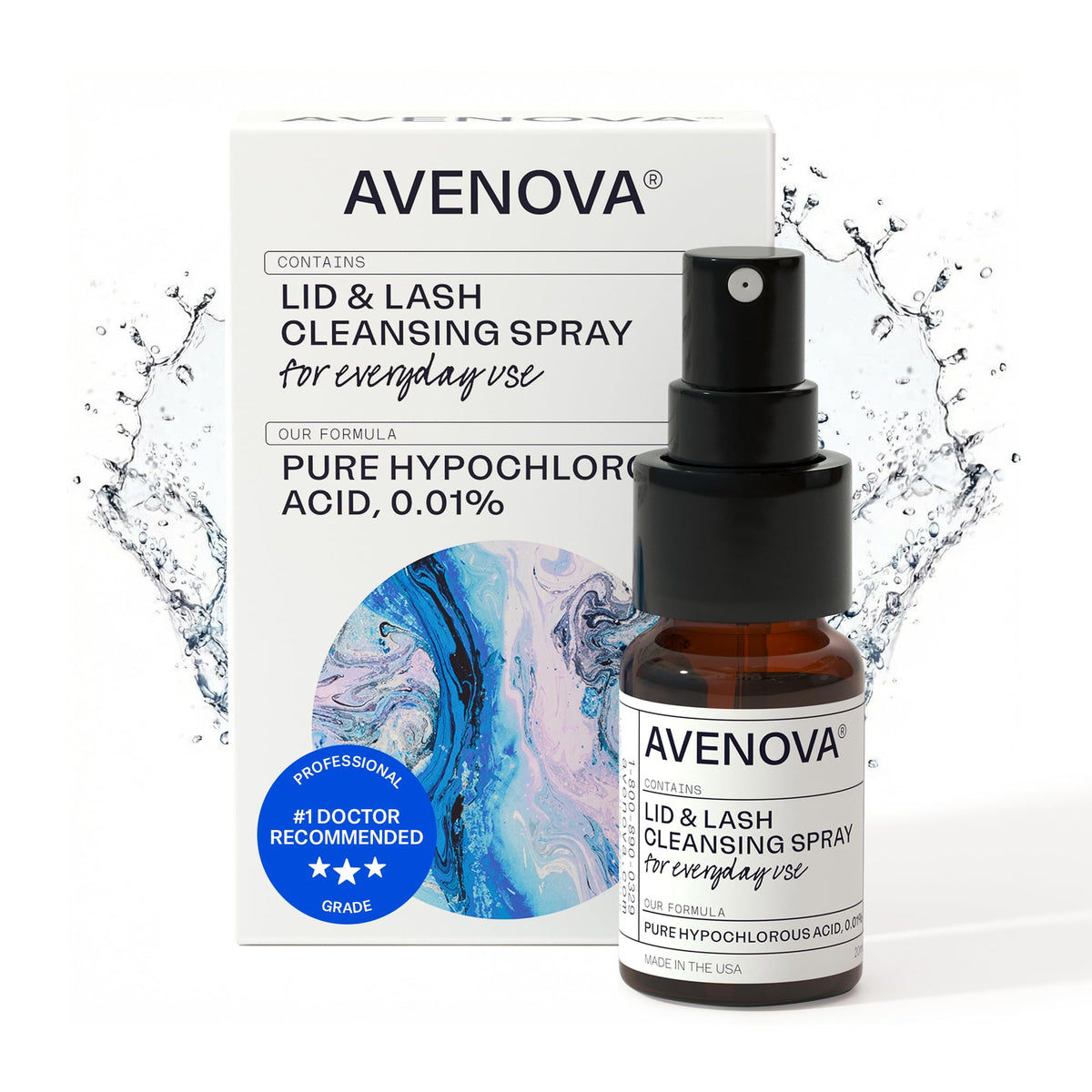 Avenova Eyelid Spray Cleanser for Lid Lash 20 ml Bottle - Avenova Official Imagery - 2