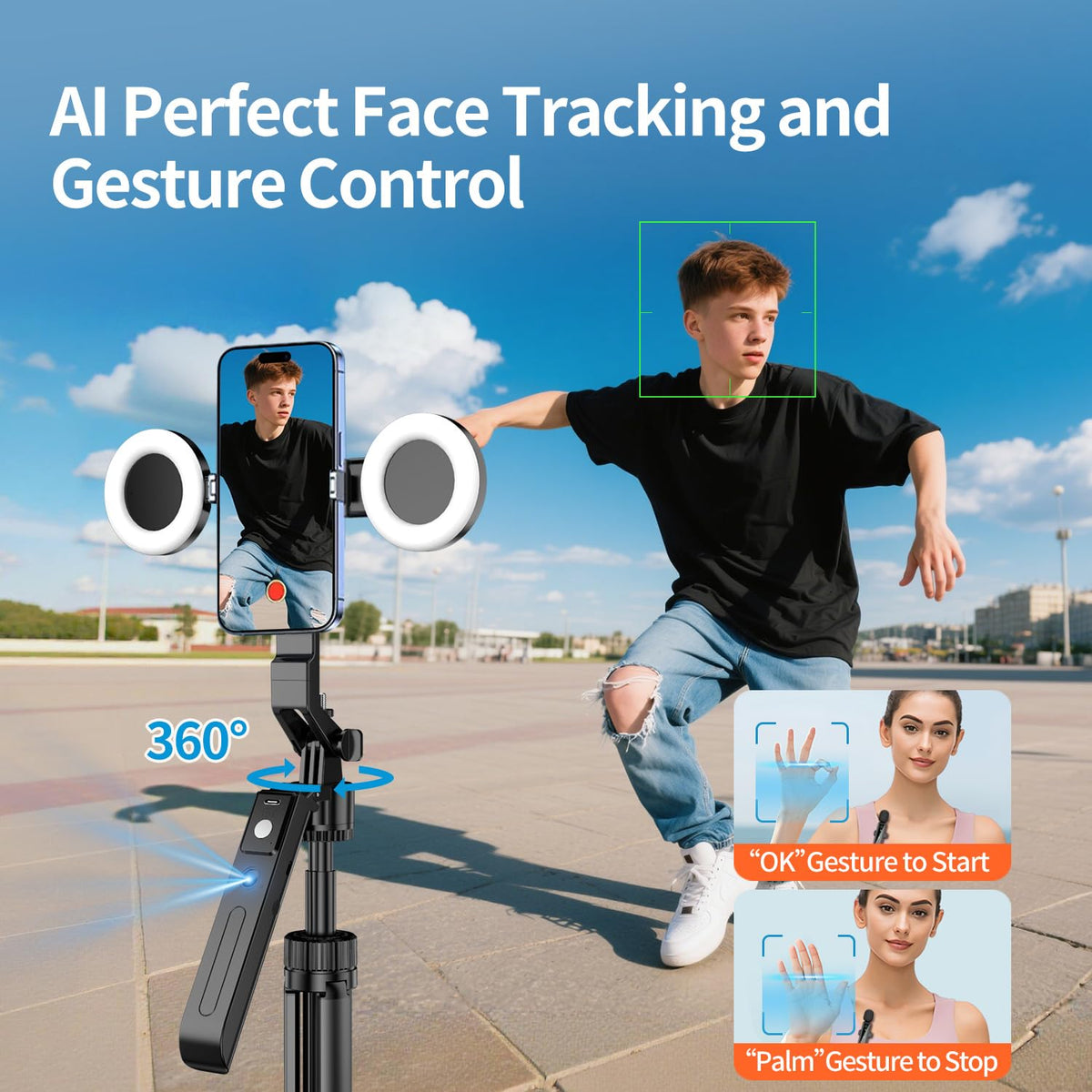 Magnetic Vlogging Kit for iPhone Android 71 Auto Face - yAyusi Official Imagery - 3