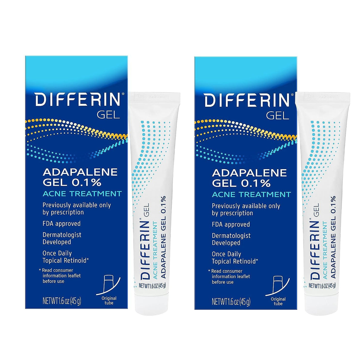Differin Acne Retinoid Treatment Gel 0 1 Adapalene 45g Tube - Differin Official Imagery - 2