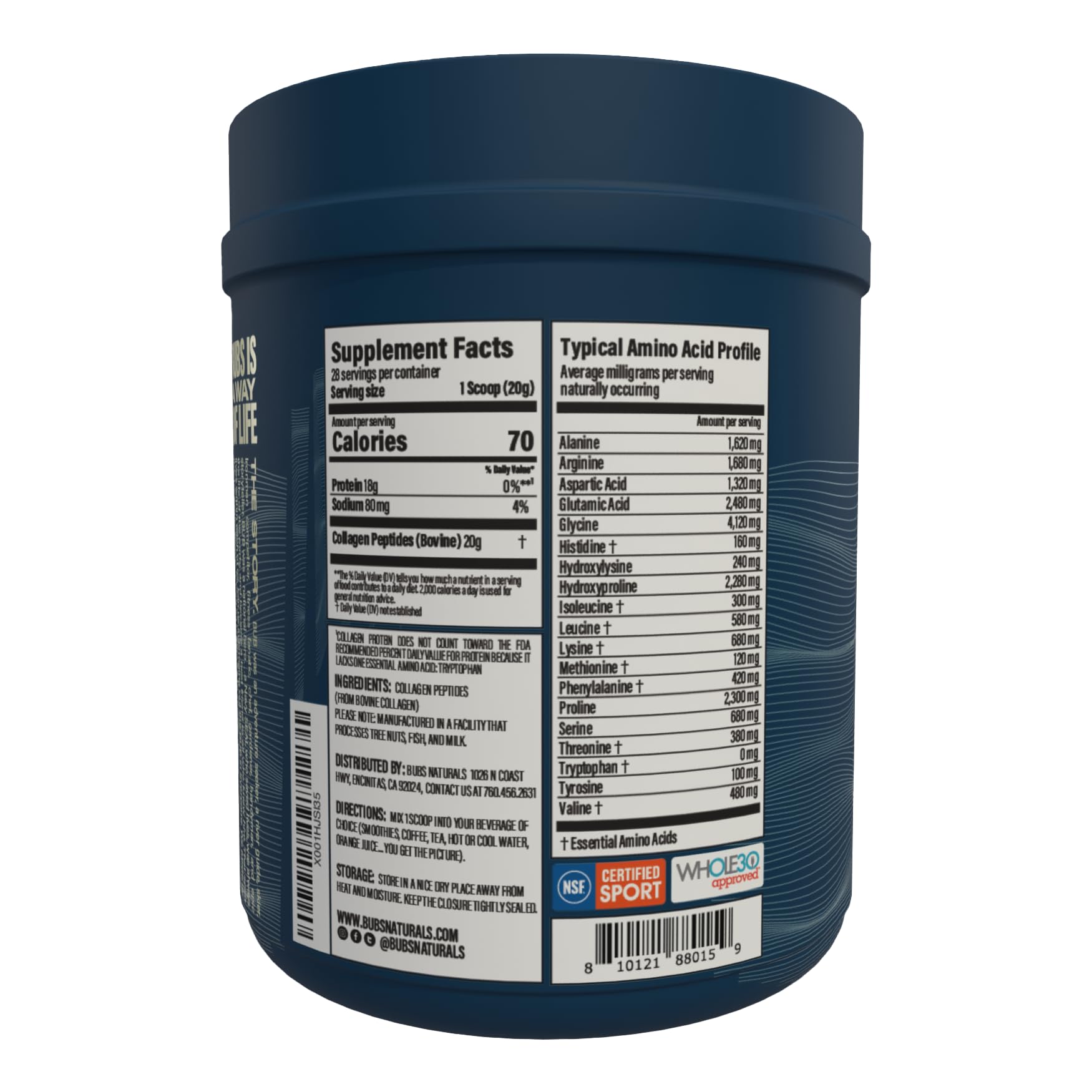 BUBS Naturals Collagen Peptides Powder Collagen for Women - BUBS Naturals Official Imagery - 6
