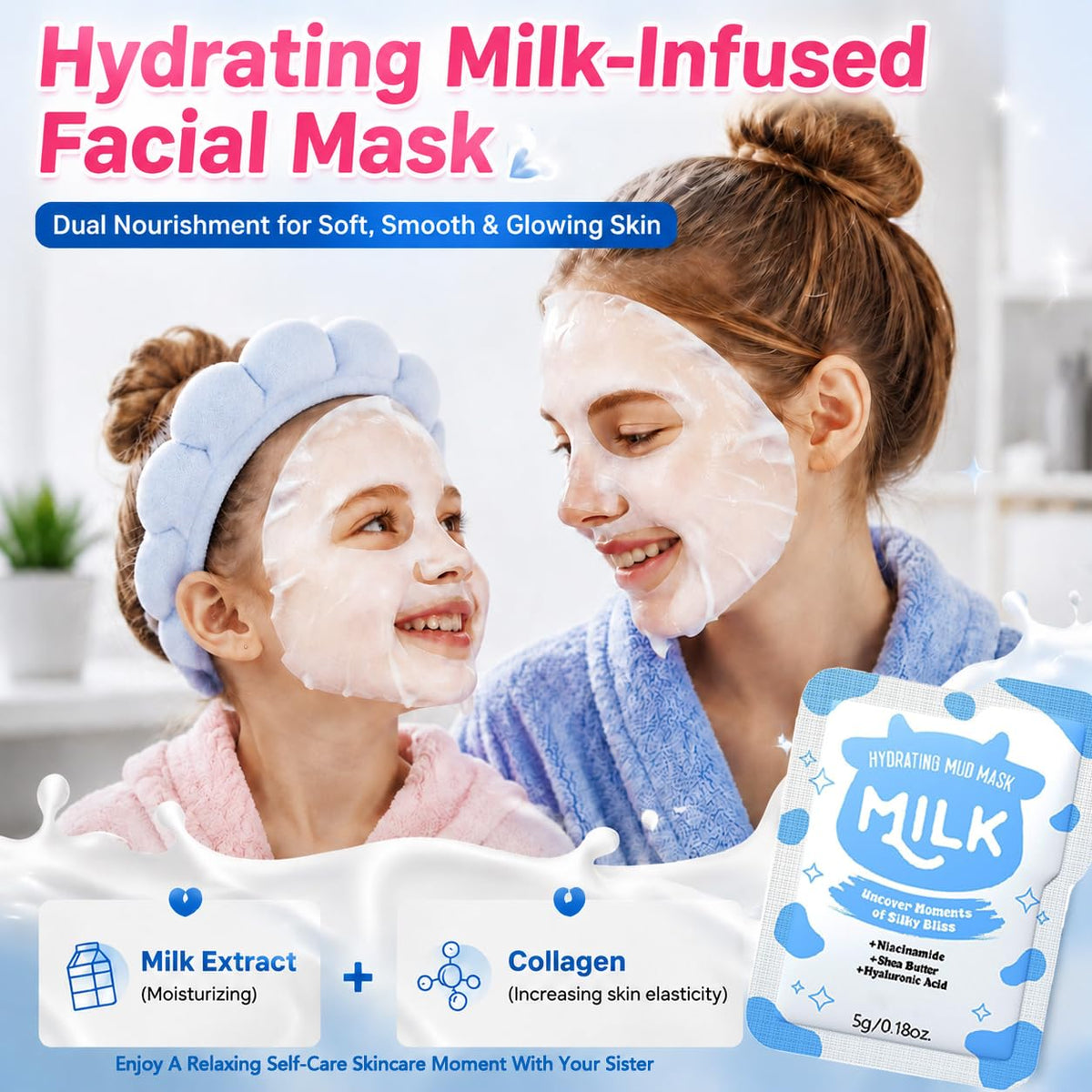 17 IN 1 Milk Skin Care Set for Kids Teens Gentle Facial Care - Lingyun Official Imagery - 4