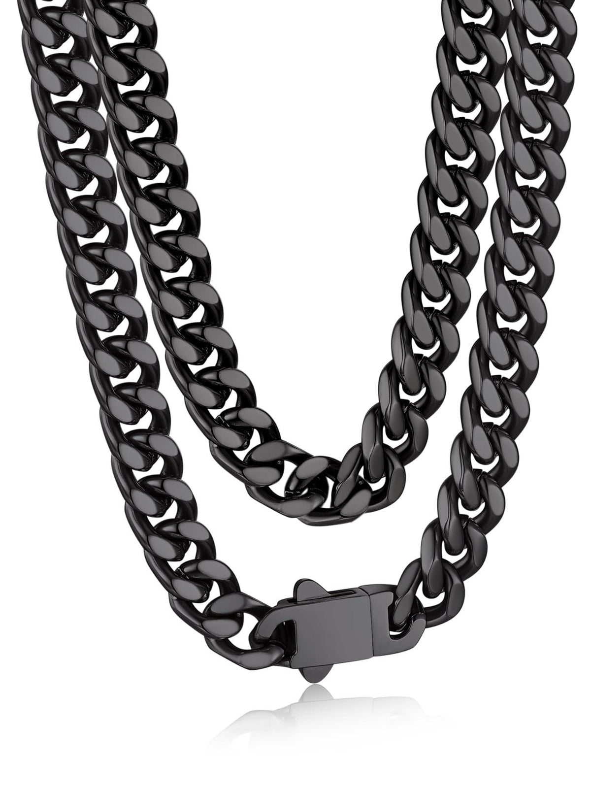Bandmax Men s Premium Solid Stainless Steel Miami Cuban Link - Bandmax Official Imagery - 1