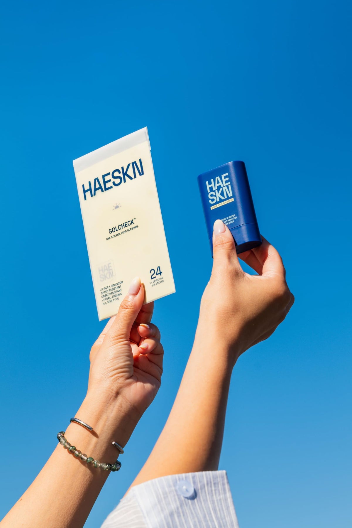 Korean Sunscreen Stick SPF 50 Sunblock SOLCHECK UV Stickers - HAESKN Official Imagery - 2
