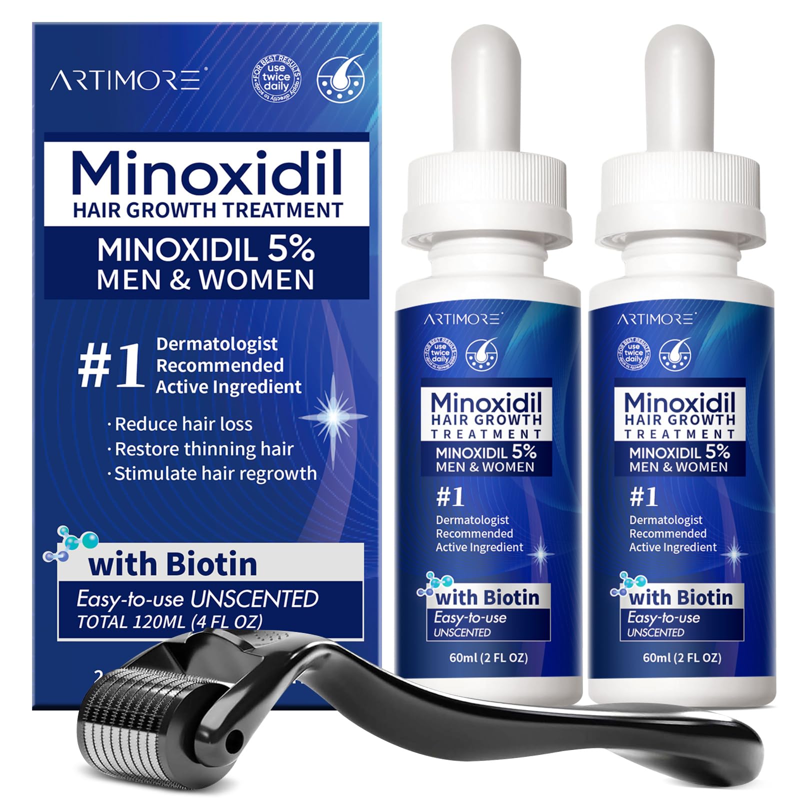Artimore 5% Minoxidil Hair Growth Serum with Biotin - Minoxidil and Women & 5 - Artimore Official Product View 10