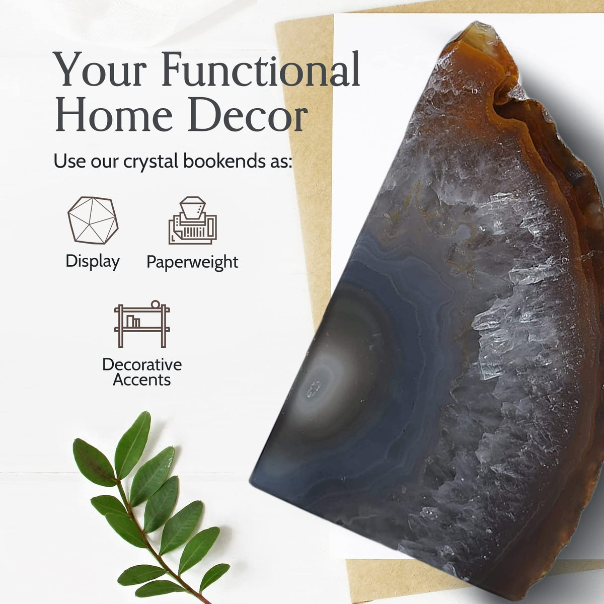Nature s Decorations Natural Agate Bookends - Nature's Decorations Official Imagery - 6