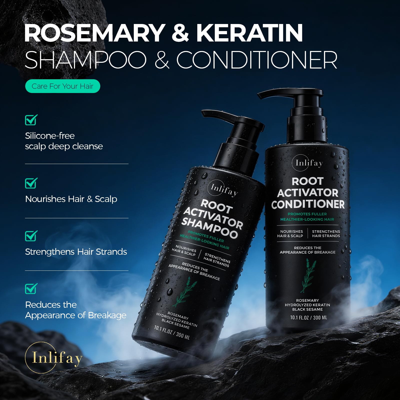 Inlifay Root Activator Shampoo & Conditioner - Hair Growth for Thinning Hair - Inlifay Official Product View 4