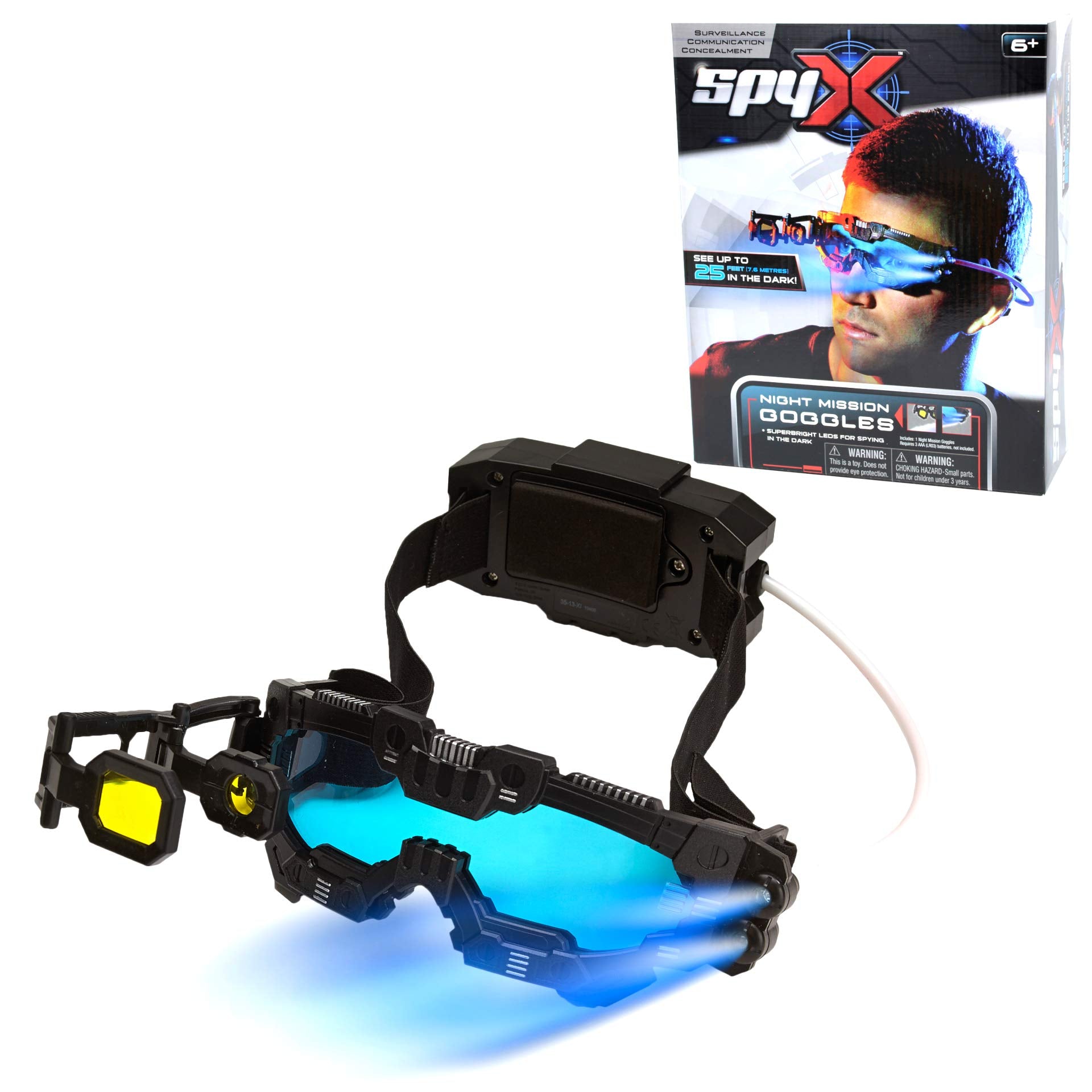 SpyX / Night Mission Goggles - Spy Kids Goggles Toy + LED Light B by SpyX - Angle View 1