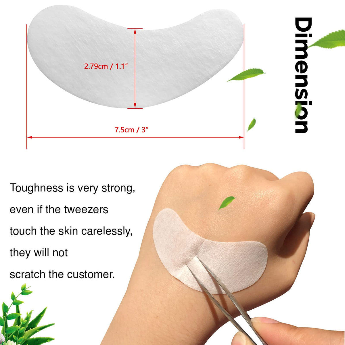 GreenLife 400 Pairs 100 Natural Eyelash Extension Under Eye - GreenLife Official Imagery - 5