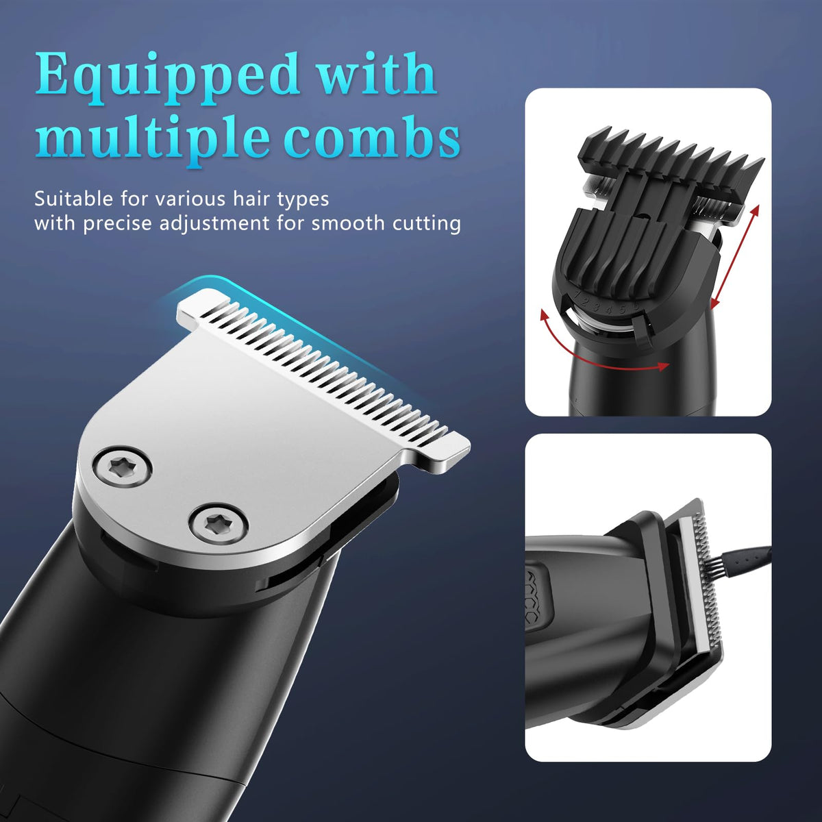 Manscape Body Beard Trimmer for Men Waterproof 6 in 1 - Bomxin Official Imagery - 6