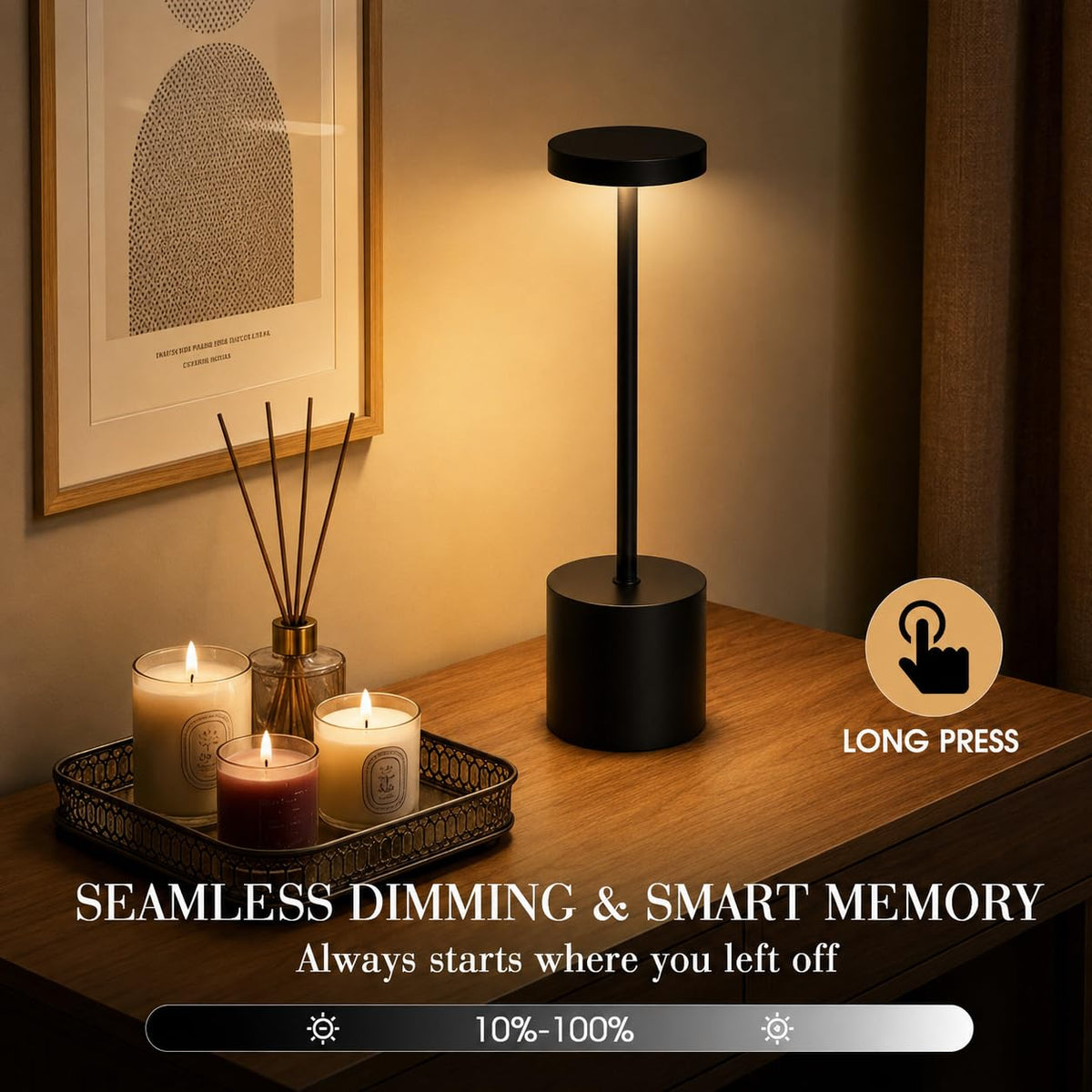 Cordless Table Lamp Set of 2 5000mAh Rechargeable Lamp with - AUDLES Official Imagery - 7