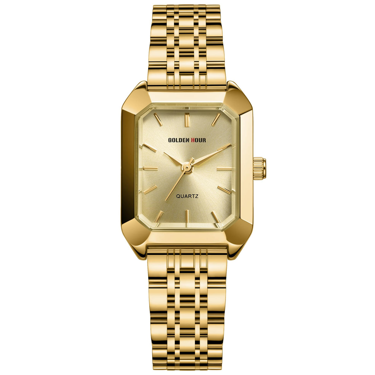 GOLDEN HOUR Women s Rectangular Quartz Watch Gold Tone - GOLDEN HOUR Official Imagery - 2