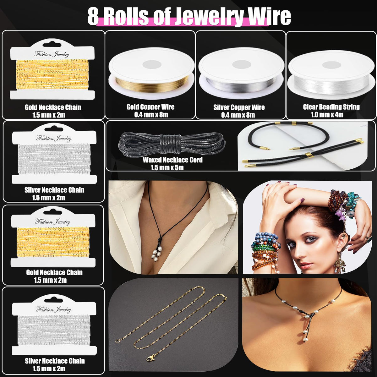 MONVICT Jewelry Making Supplies Kit with Jewelry Making - MONVICT Official Imagery - 6