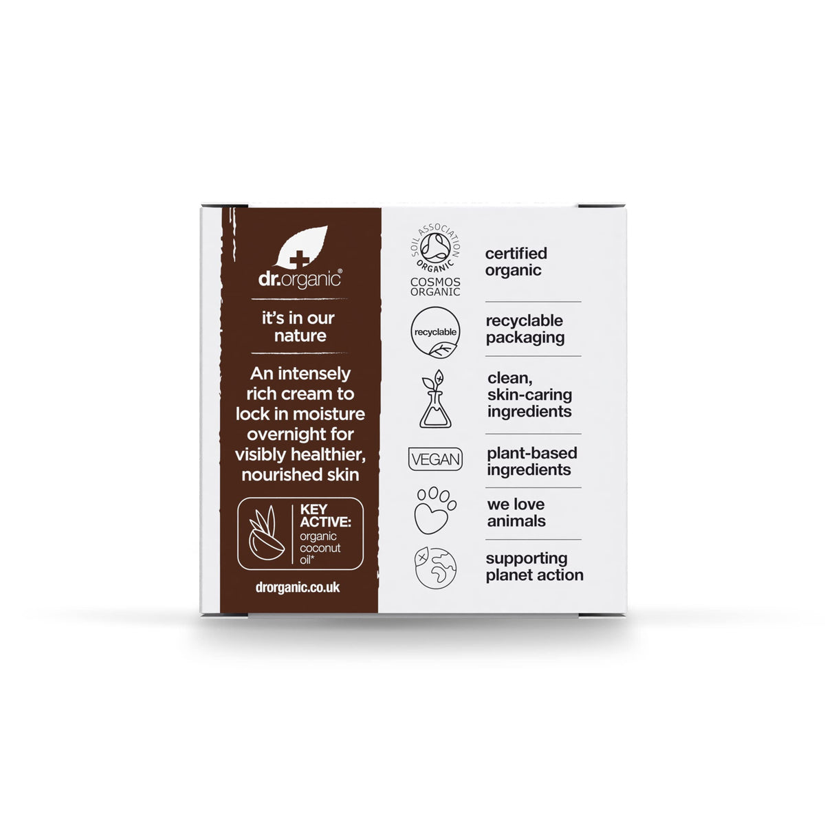 Organic Doctor Virgin Coconut Oil Night Cream 1 7 Fluid - Dr. Organic Official Imagery - 5