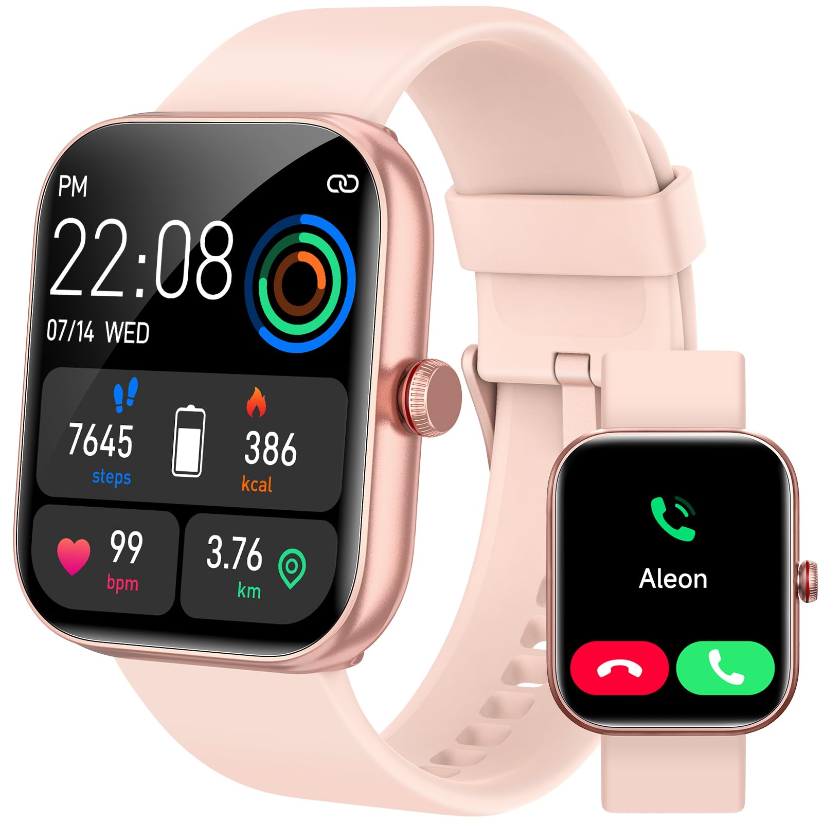 Yoever Smart Watch for Women Men, Smartwatch for iPhone & Android Blue - View 8
