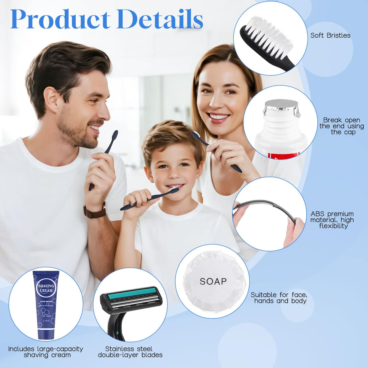 Hygiene Kits for Homeless Care Package Travel Size - RSQAZQ Official Imagery - 4