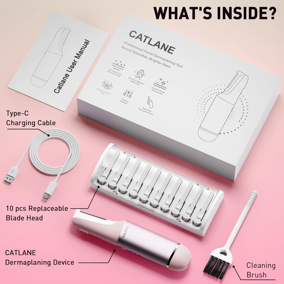 Dermaplane Razor for Women Face Dermaplaning Tool for Face - CATLANE Official Imagery - 7
