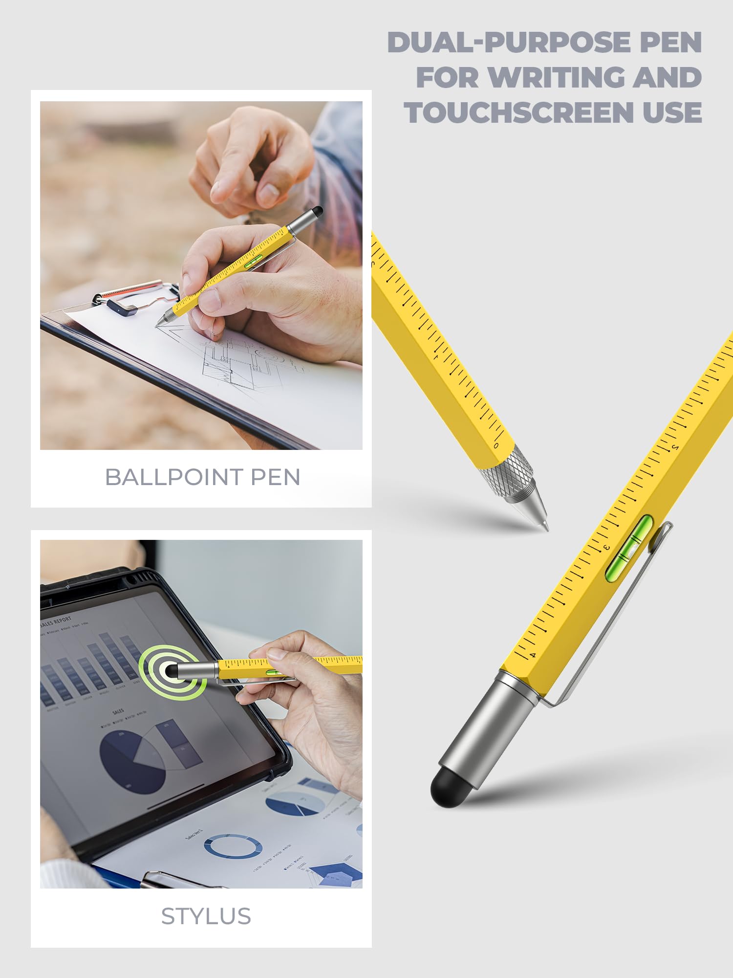 POCIONE Stocking Stuffers for Men Multitool Pen - Mens Gifts for Chris - View 3