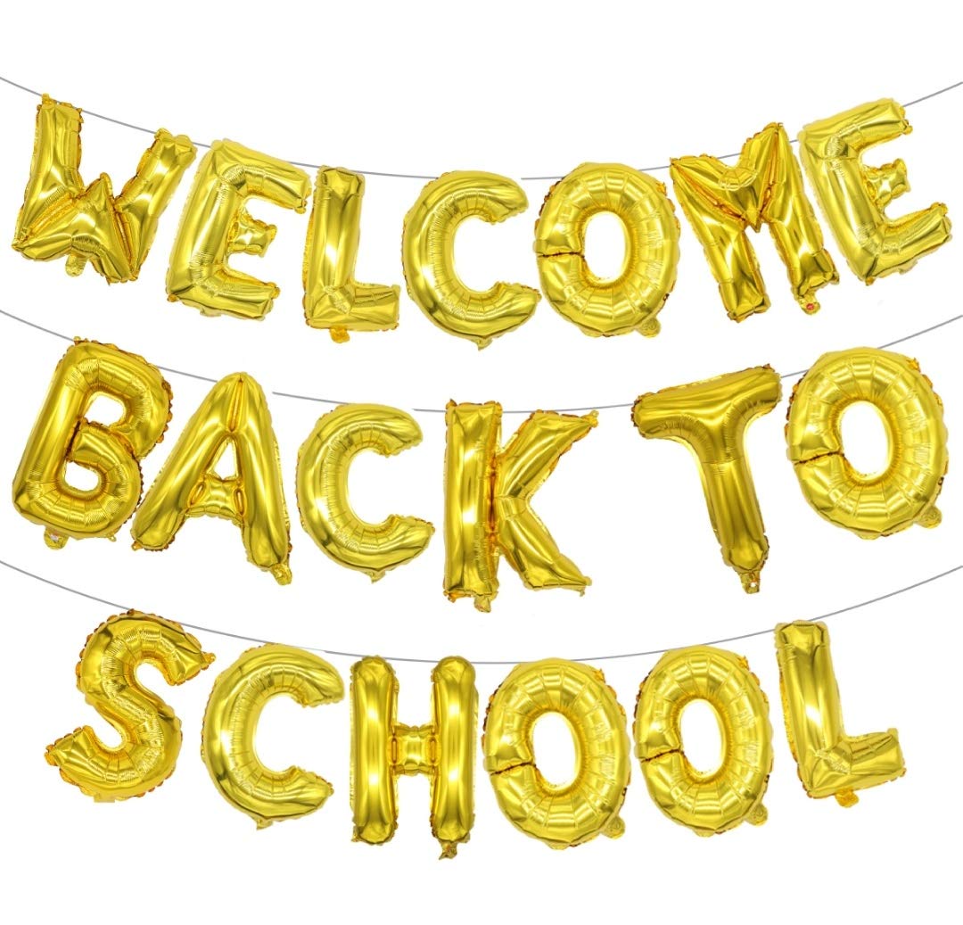 SWYOUN 16" Welcome Back to School Aluminum Foil Mylar Balloons - Product Imagery
