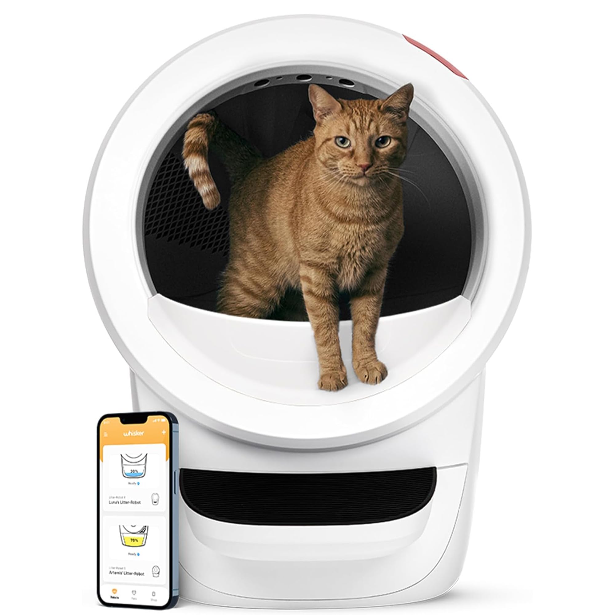Litter-Robot 4 with Step & Fence by Whisker, Black - Automatic - Whisker Official Product View 10
