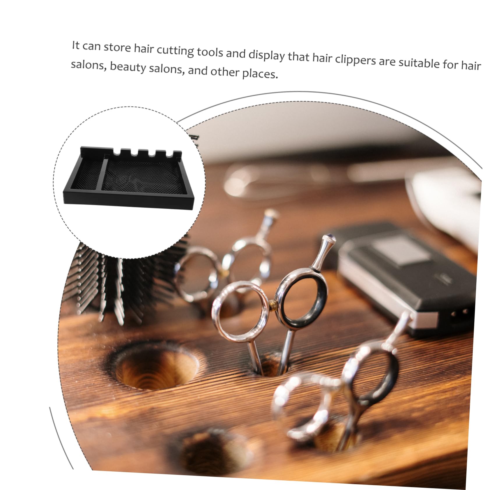 OSOLADY barber station organizer with clipper rack for hair trimmers and tools, ideal for salon use.
