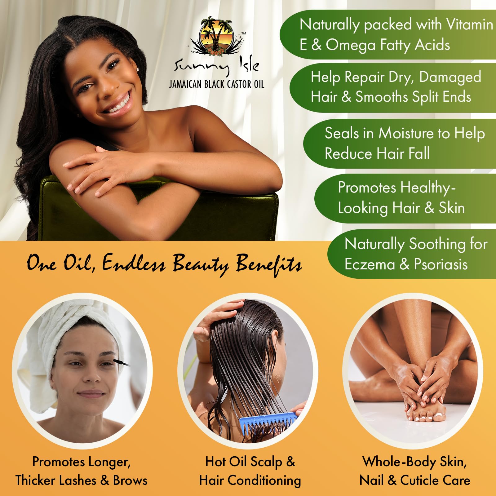 Sunny Isle Jamaican Black Castor Oil , Original, Authentic - Sunny Isle Official Product View 3