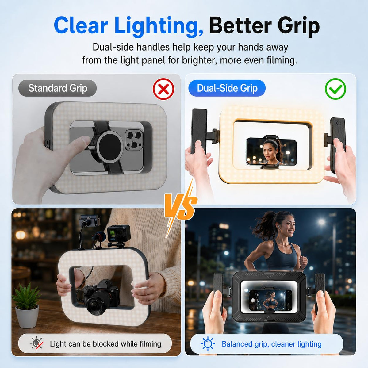 Cell Phone Light for Video Recording Handheld Creator Kit - KayusMt Official Imagery - 4