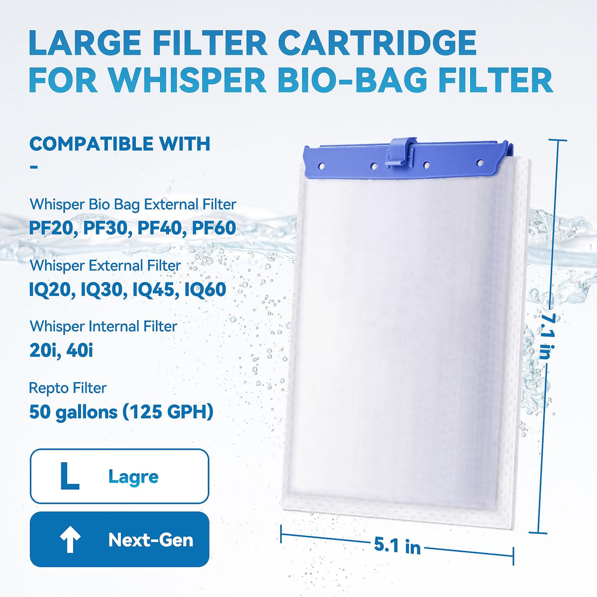 Upgraded 24 Pack Large Filter Cartridges for Tetra Whisper - Esctabalt Official Imagery - 3