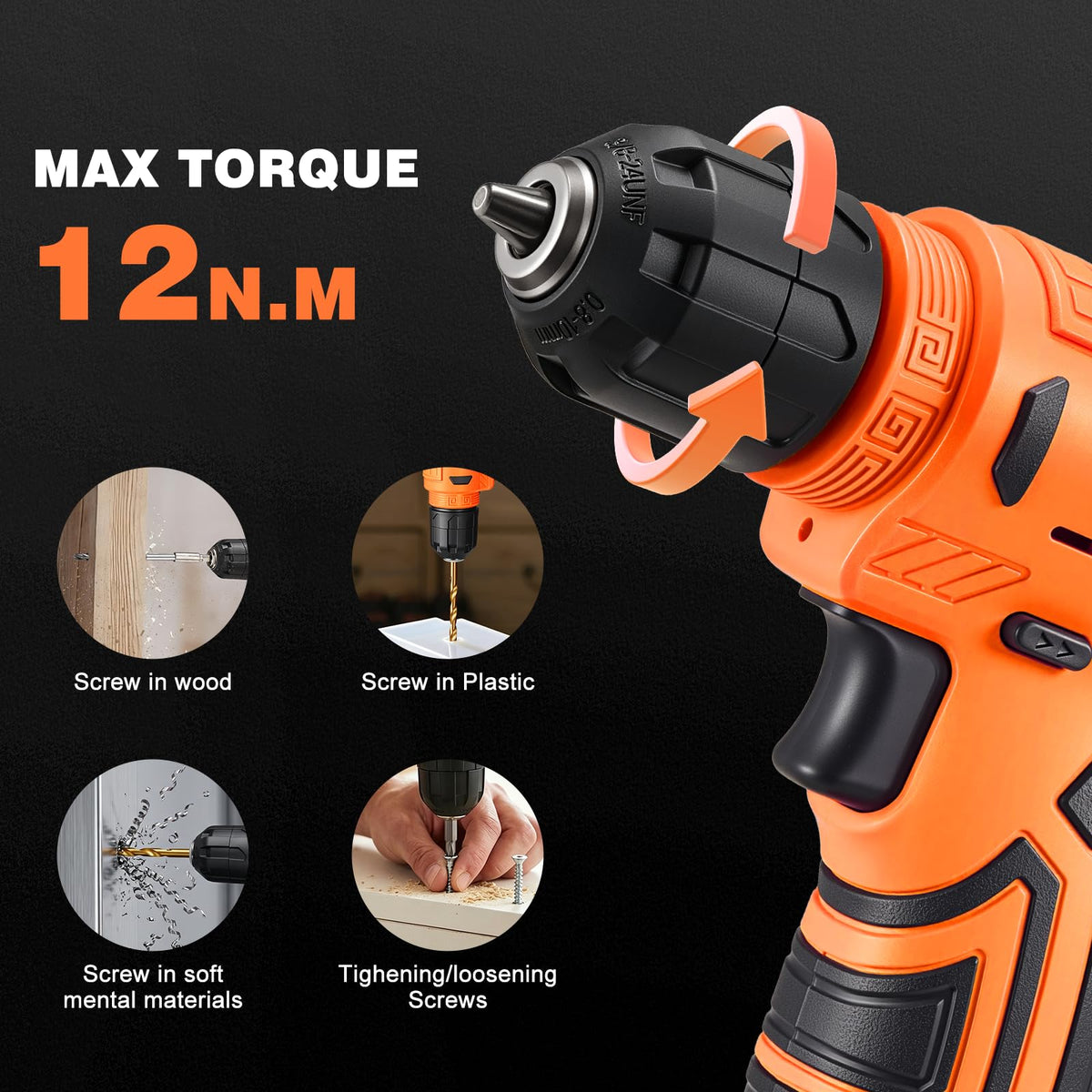 157 Piece Tool Set 8V Cordless Drill Set Hand Tool Kit for - SOARFLY Official Imagery - 5