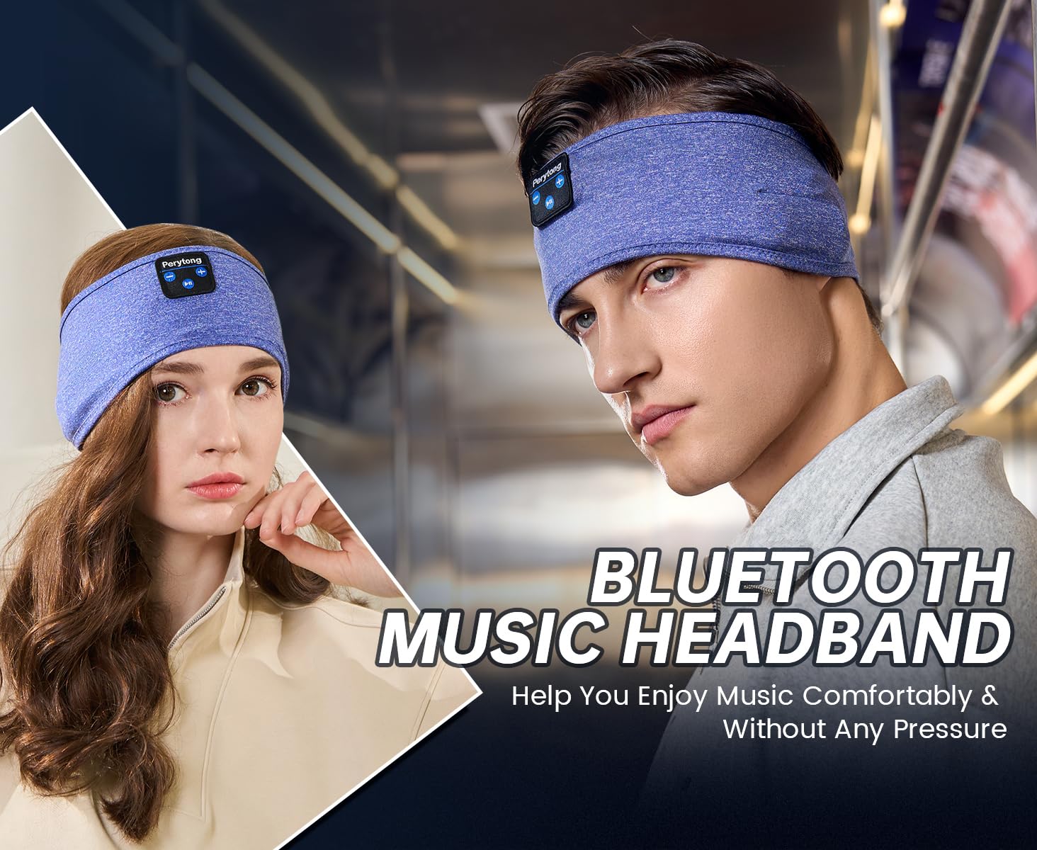 Perytong Sleep Headphones Bluetooth Sleeping Headband, Ultra-Soft for - View 9