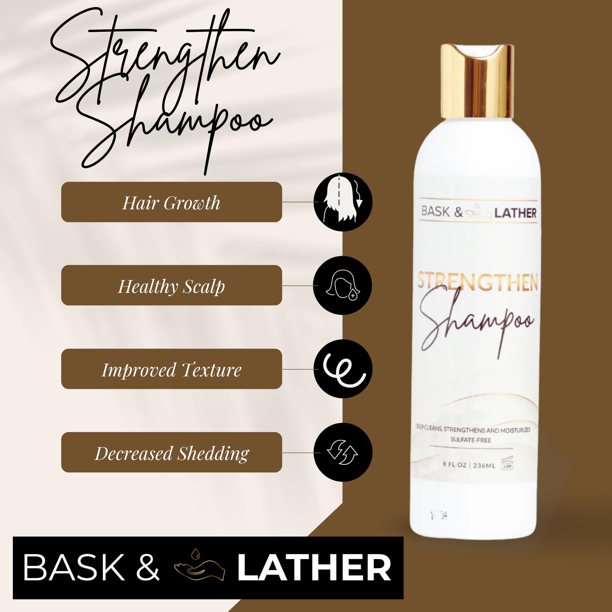 BASK & LATHER Strengthen Regrowing Hair - BASK & LATHER Official Product View 4